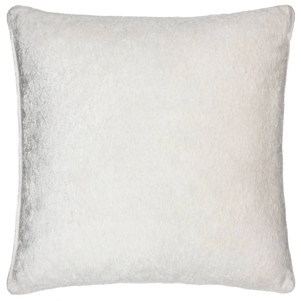 Paoletti Lustre Crushed Velvet Cushion in Ivory 2