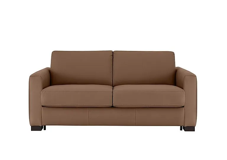 Alcova 2.5 Seater Leather Sofa Bed with Box Arms - Sofas and Armchairs - In Time for Christmas