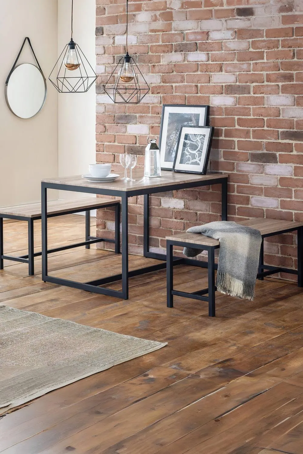 Julian Bowen Tribeca 2 Seater Dining Bench in Light Oak 2