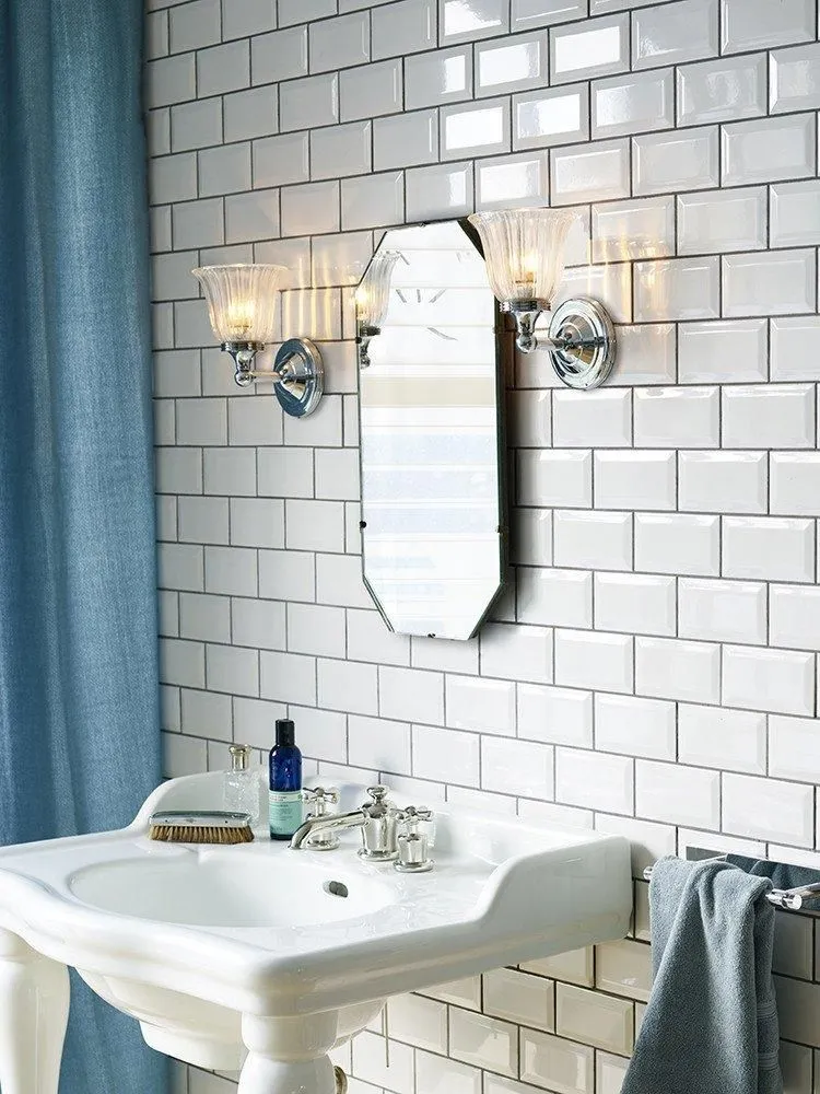 Netlighting Austen 1 Light Bathroom Wall Light Polished Chrome IP44 G9 in Grey 2