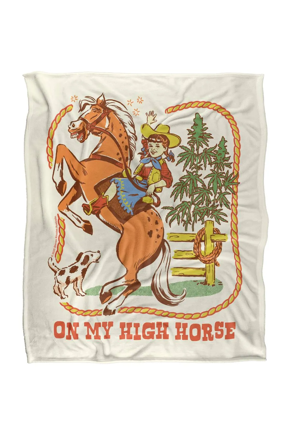 Steven Rhodes On My High Horse Silky Touch Super Soft Throw Blanket