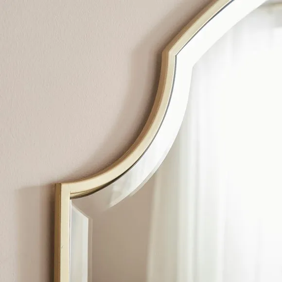 Safi Bevelled Arch Overmantel Wall Mirror 2