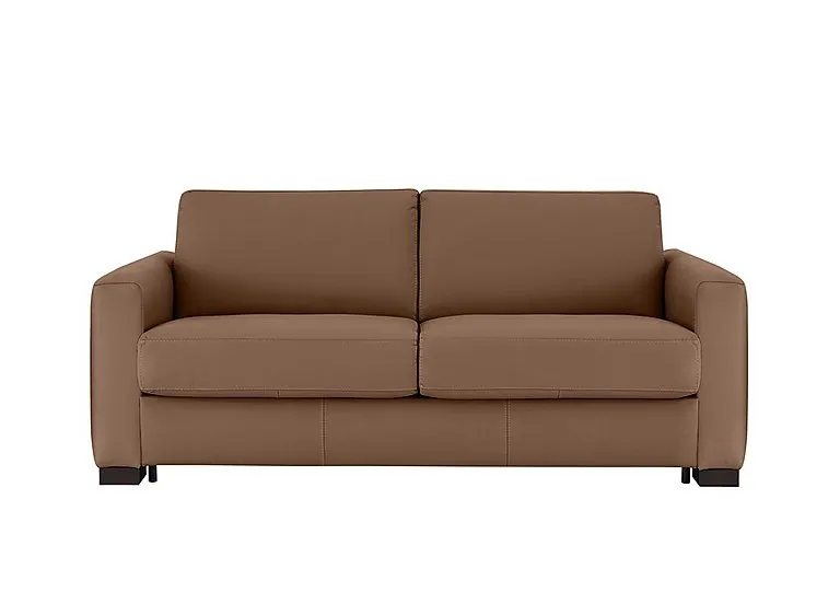 Alcova 3 Seater Leather Sofa Bed with Box Arms - Sofas and Armchairs - In Time for Christmas