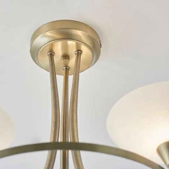 Vogue Cagney 3 Light Semi Flush Ceiling Light 2