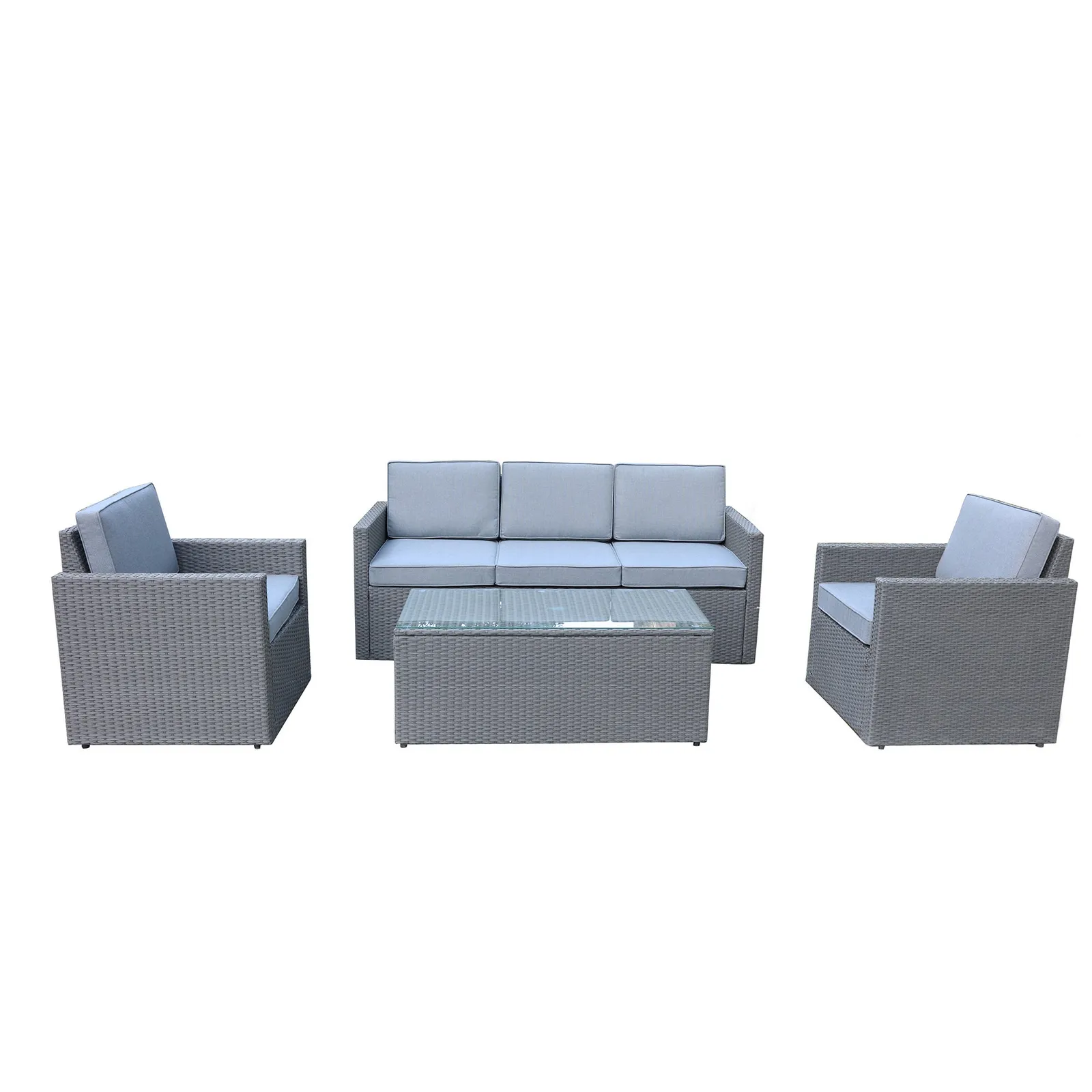 Berlin 5 Seater Grey Sofa Set Grey