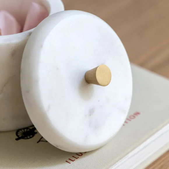 Cedar & Sage Veta Round Marble Trinket Box 3