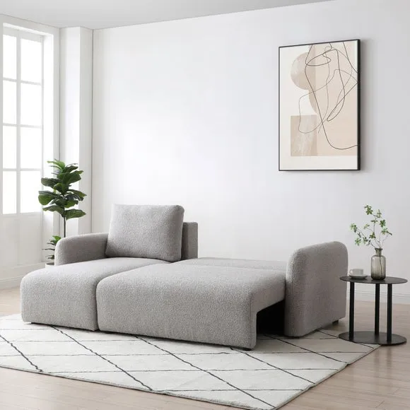 Finty Soft Boucle Corner Sofa Bed 3