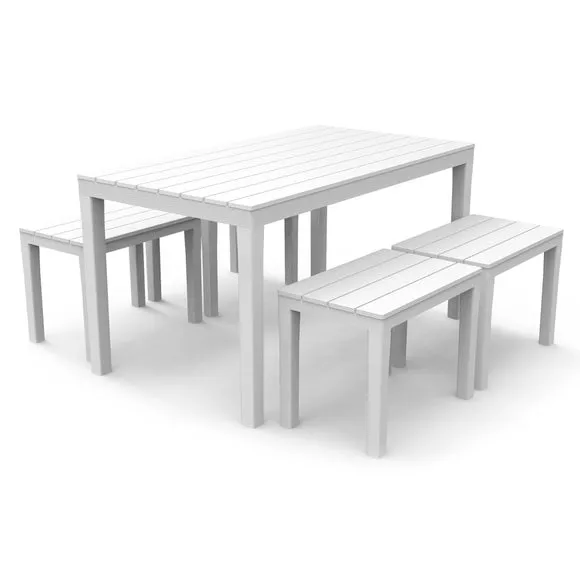 Trabella Roma 4 Seater Bench Rectangular Dining Set 2