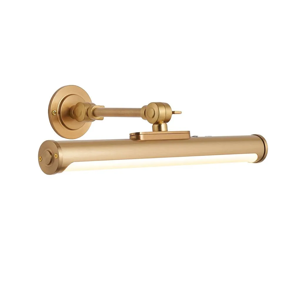 Netlighting Kas Rechargeable Picture Light Warm Brass Frosted Pc in Gold