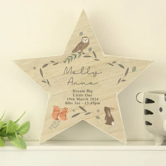 Personalised Woodland Animals Star Ornament 3