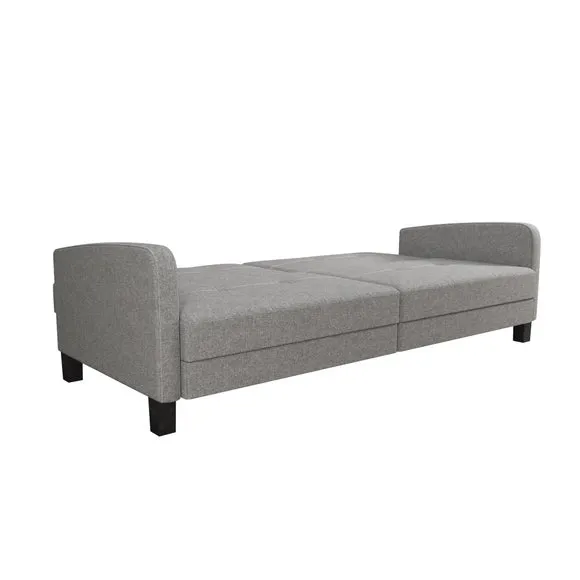 Boston Linen Grey Double Sofa Bed 4