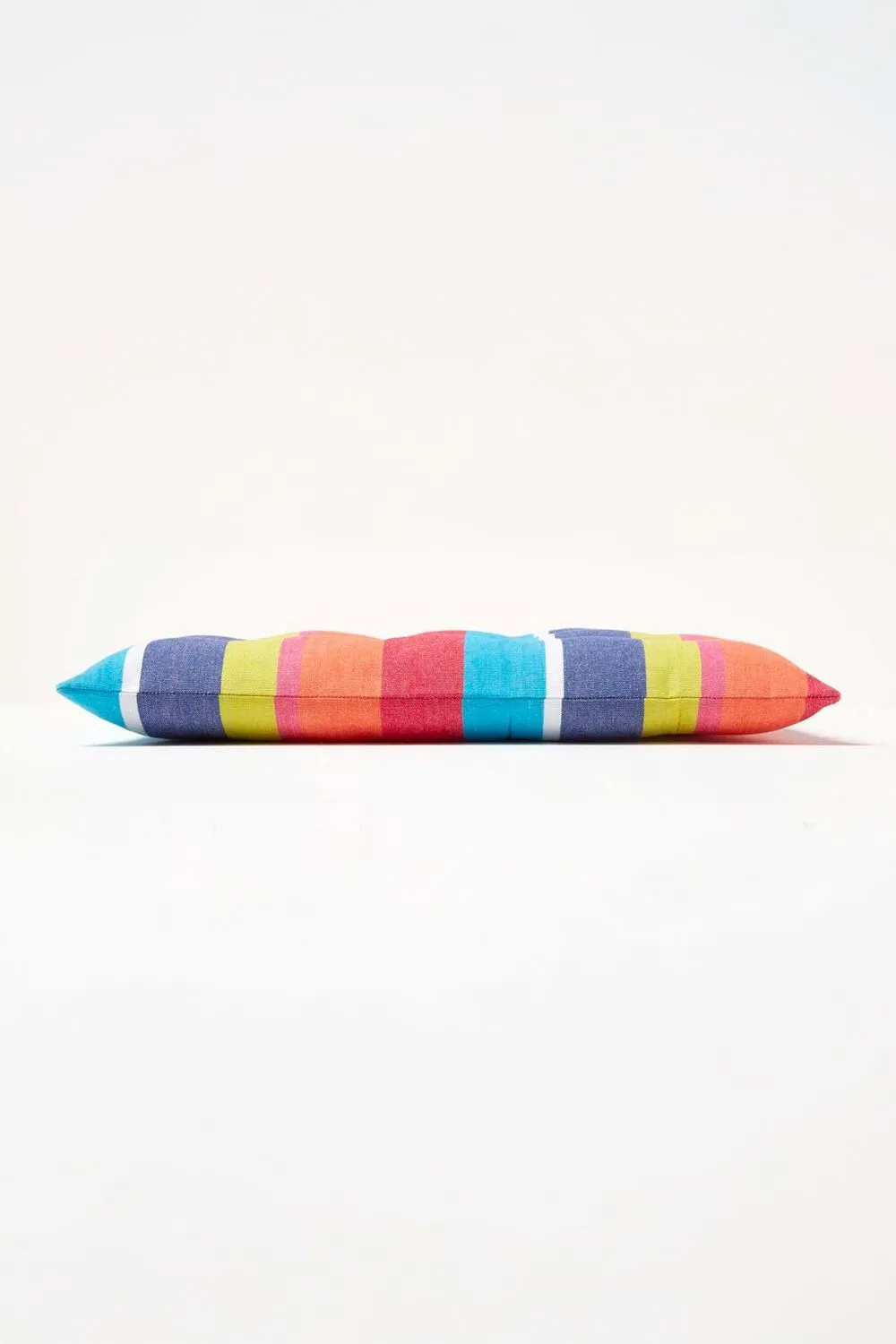 Homescapes 4 Pack Seat Pads Cotton Multi Striped Indoor Outdoor Garden Cushion, 40cm 5