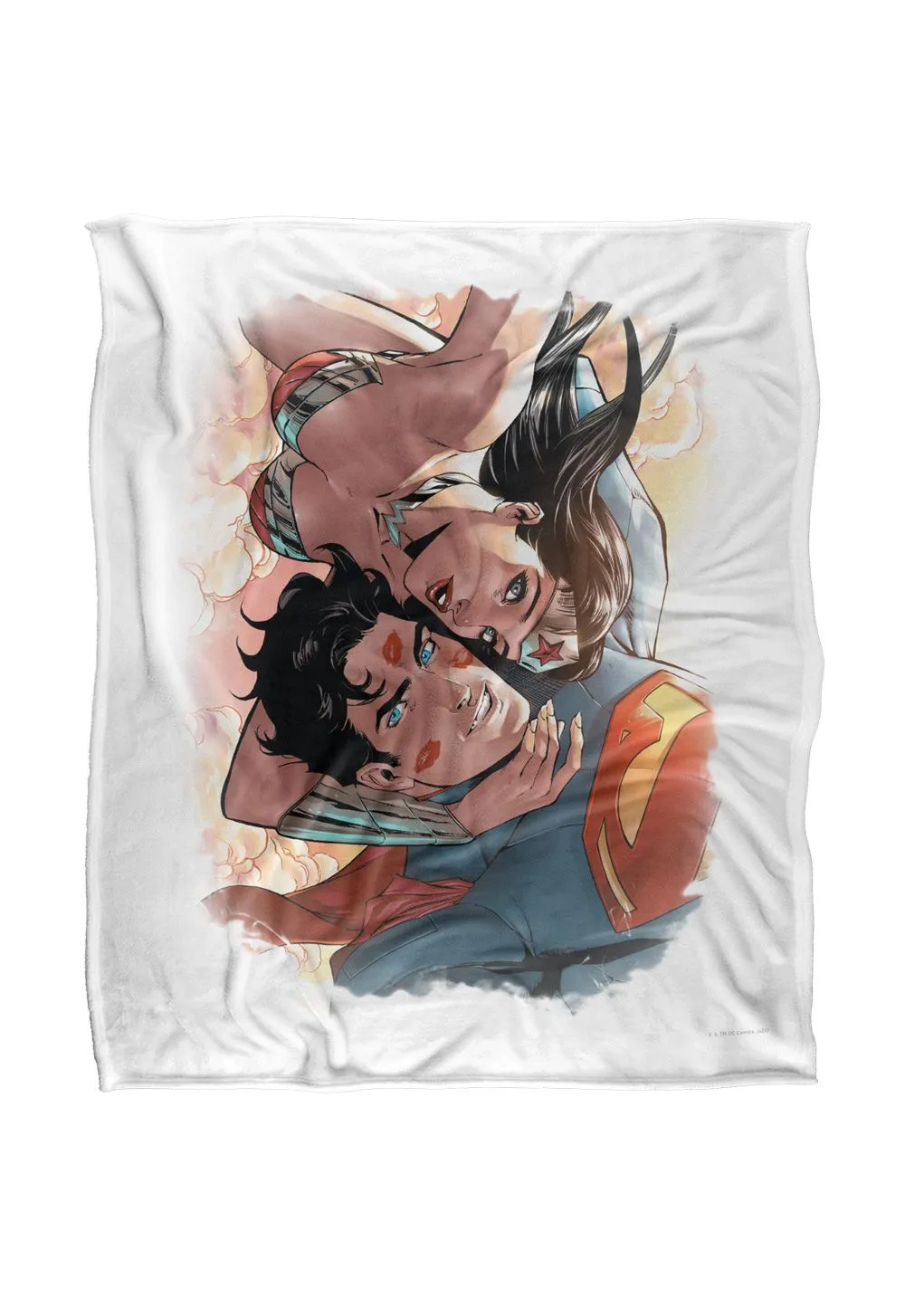 Justice League Superman Love Birds Silky Touch Super Soft Throw Blanket 152 X 127 cm in White