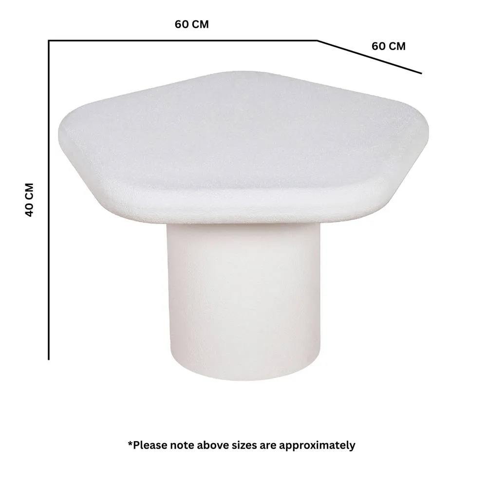 IH Design GEO Pentagon Shape Low Coffee Table in White 6