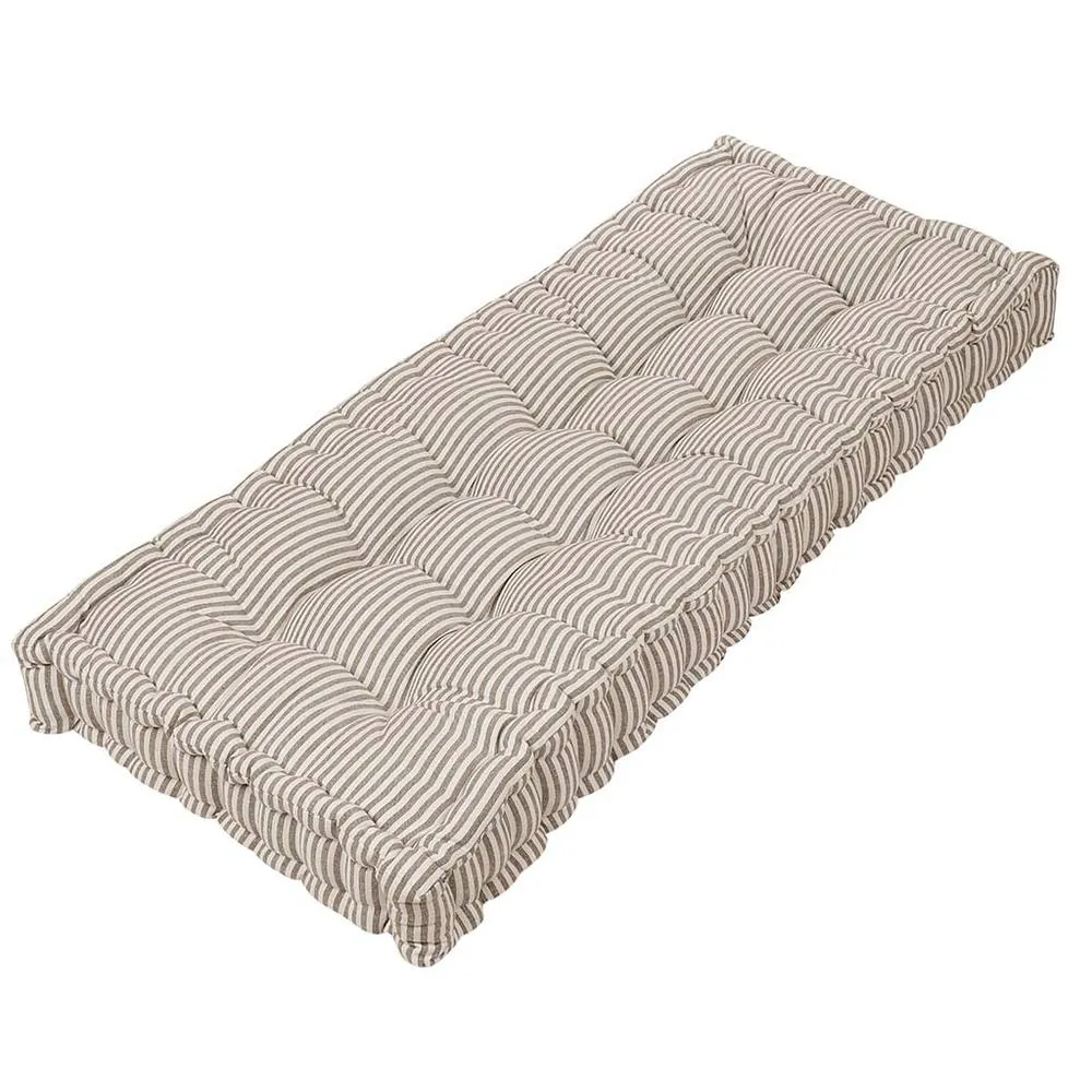 Dibor Grey Reversible Chair Pad Bench Seat Pad Cushion L105 x W42cm in Cream 2