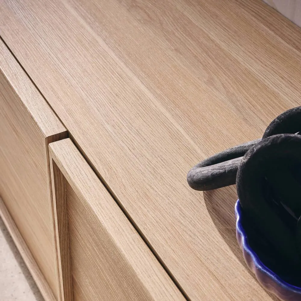 sweeek 3-door TV unit 140cm wood effect in Beige 6