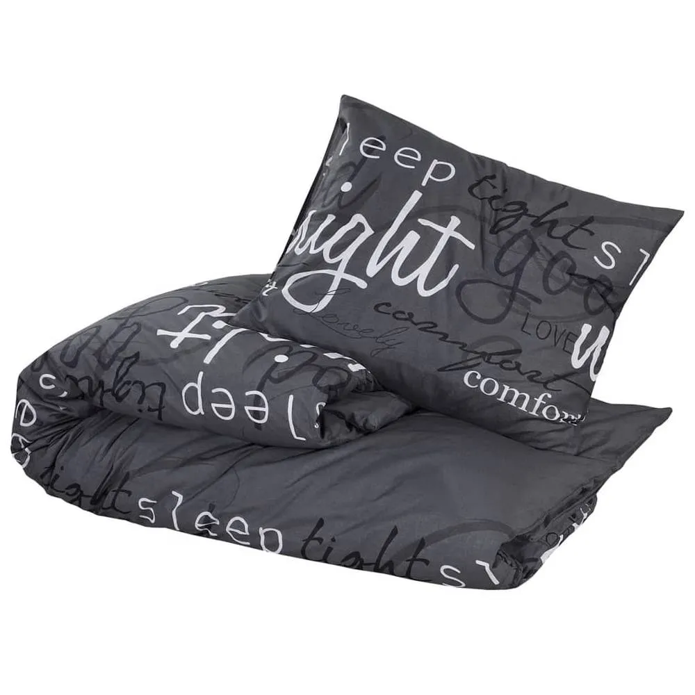 Berkfield Home Elegant Duvet Cover Set Black 140x200 cm Cotton