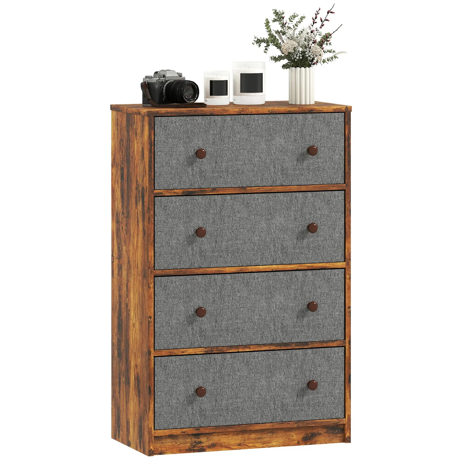 HOMCOM Chest of Drawers, Drawer Dresser for Bedroom in Grey 2