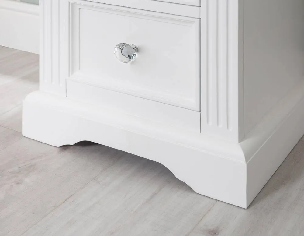Statement Furniture Gainsborough White Tallboy with Crystal Handles 4