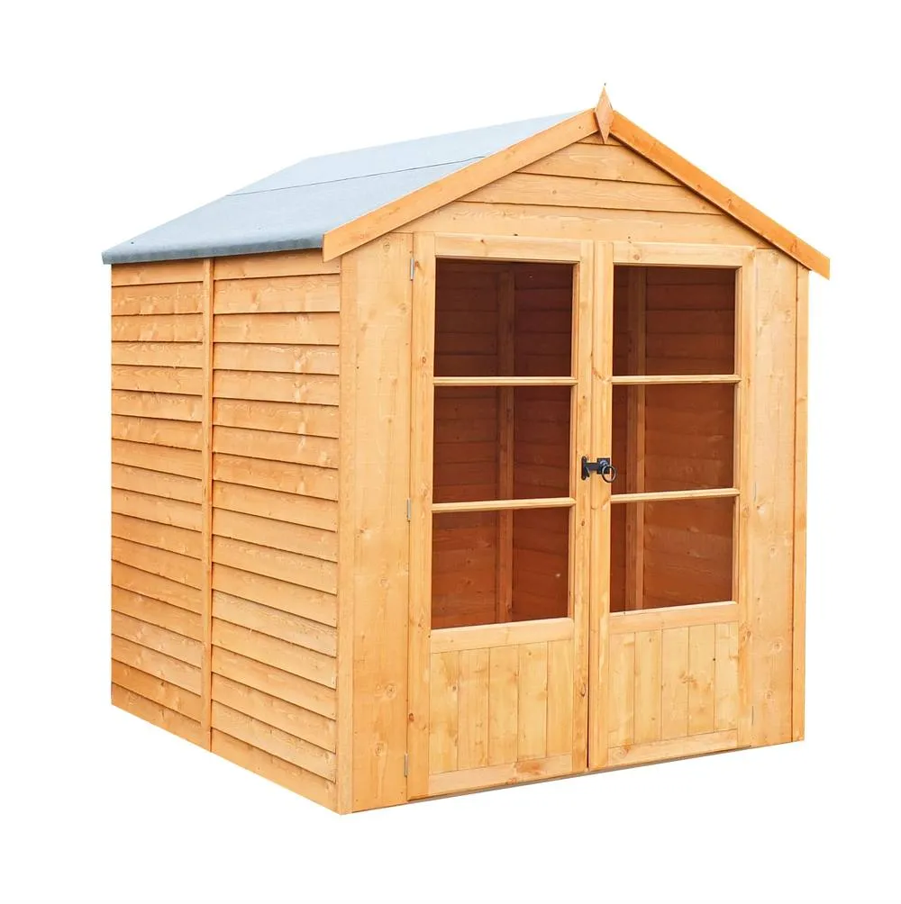 Shires Oatland Overlap Summerhouse Approx 6 x 6 Feet in Brown