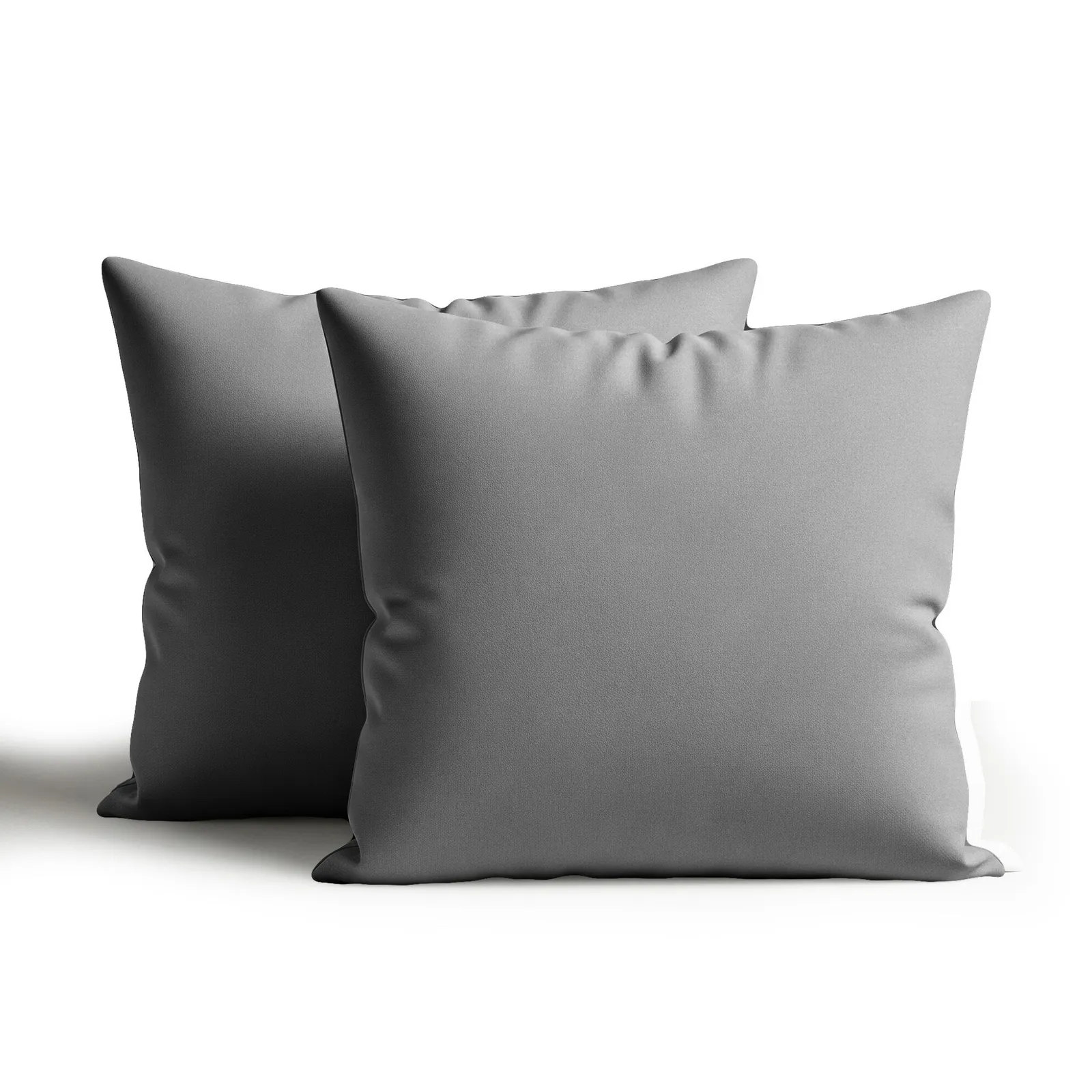 Snug City Waterproof Outdoor Garden Patio Cushion Cover & Inner Square Pack Of 2 in Light Grey