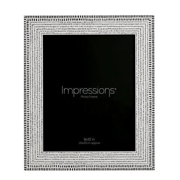 Impressions Monochrome Patterned Photo Frame 2