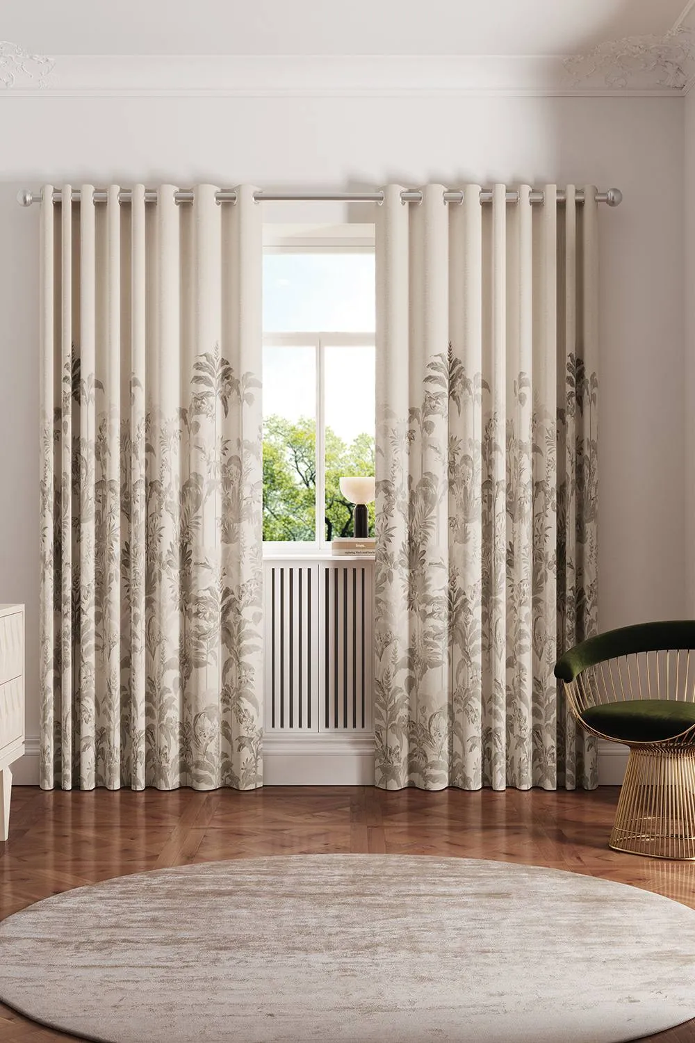 Ted Baker 'Rhapsody' Cotton Lined Curtains in Cream 4