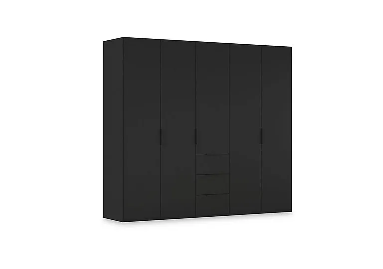 Haven 251cm 5 Door Combi Wardrobe with Décor Doors