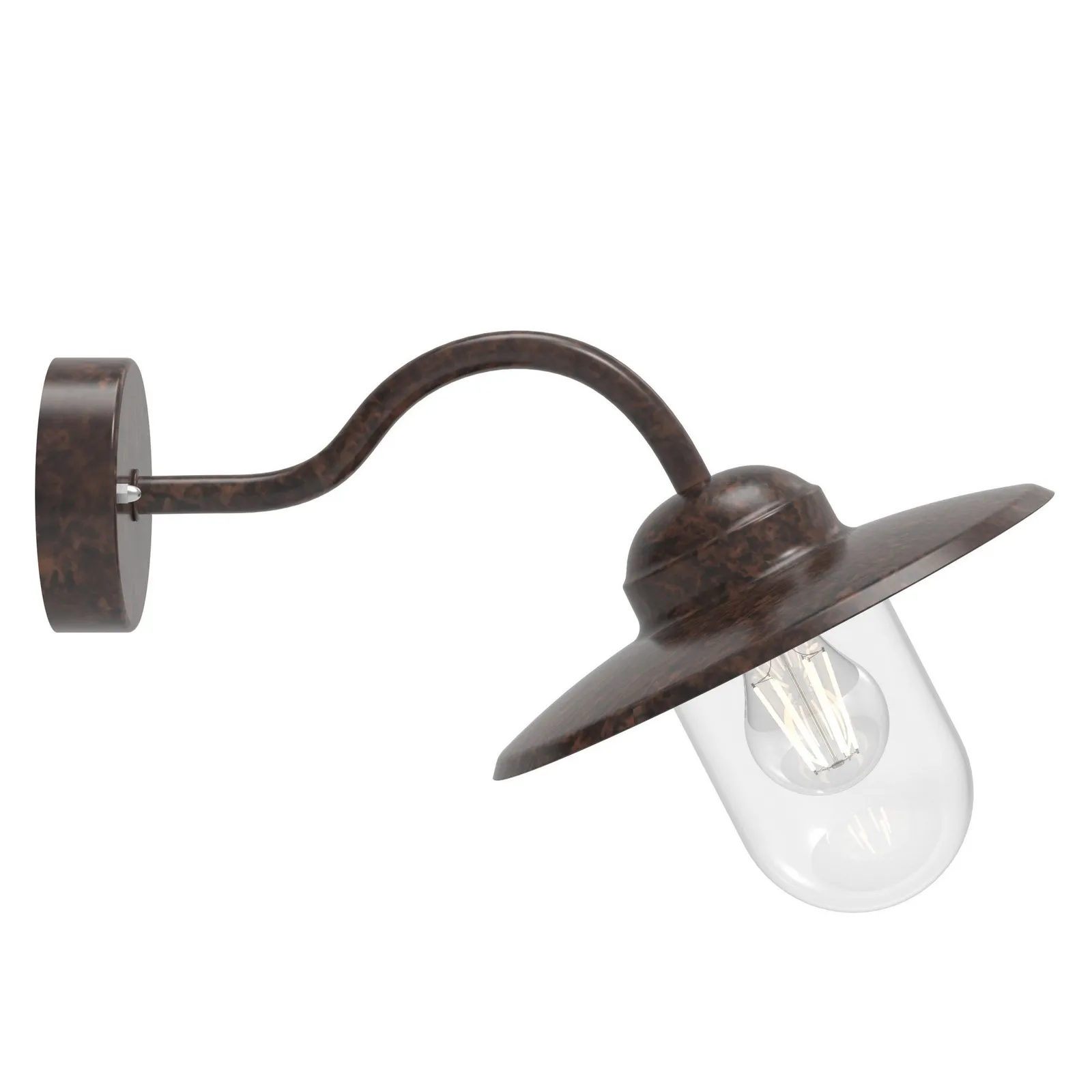 Nordlux Luxe Outdoor Wall Light Rusty Metal Garden E27 IP54 Mains in Brown