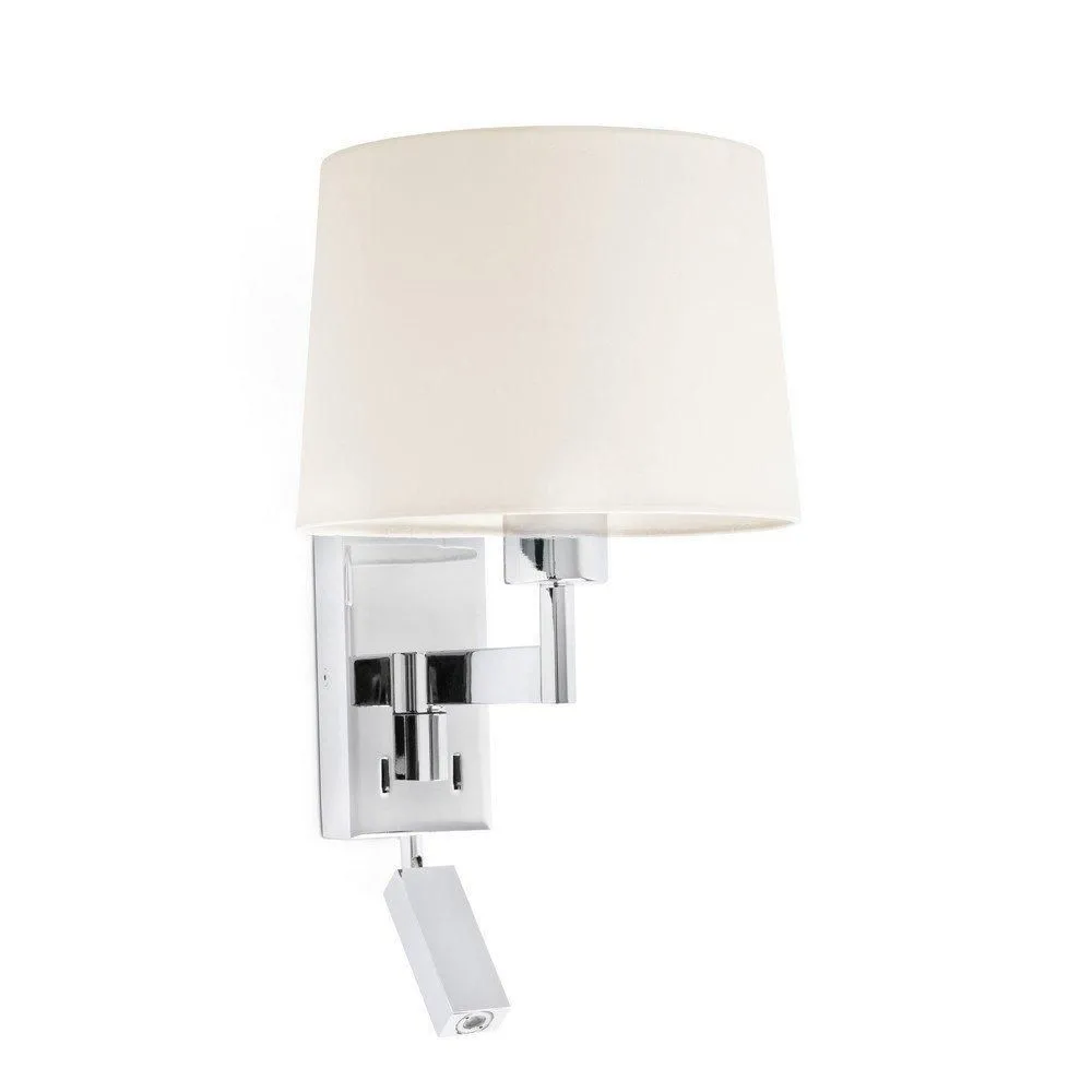 Netlighting Artis Reading Light Wall Light Chrome E27 in Grey