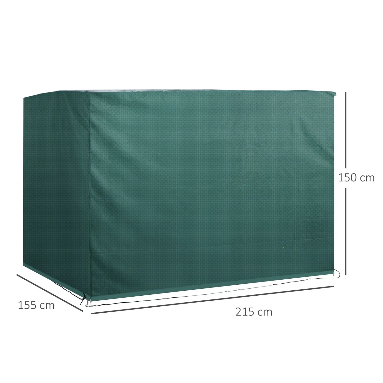 OUTSUNNY Patio Swing Chair Cover Garden Furniture Protector 215x155x150cm in Dark Green 3