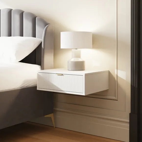 Leoni Set of 2 Floating 1 Drawer Bedside Tables 2