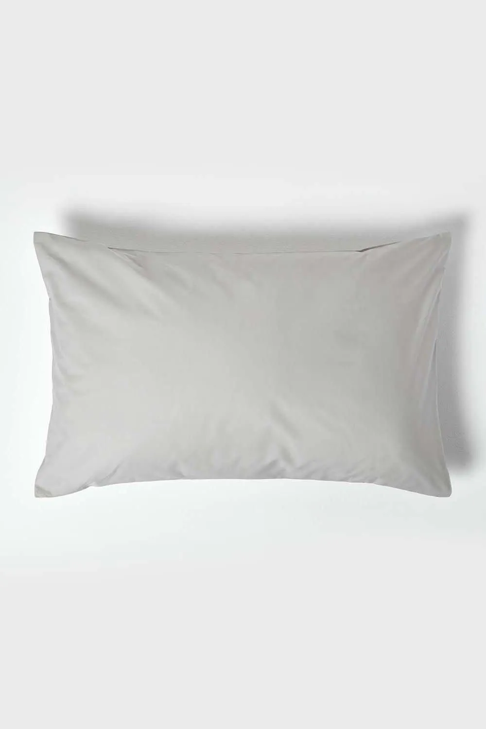 Homescapes Egyptian Cotton Housewife Pillowcase 200 TC, Standard Size in Silver 1