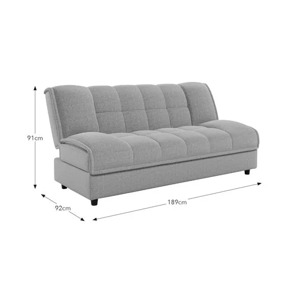 Emery Squish Soft Chenille Clic Clac Storage Sofa Bed 6