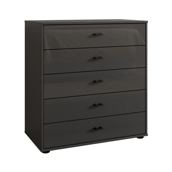 Wiemann Kahla Glass Fronted Large 5 Drawer Chest 3