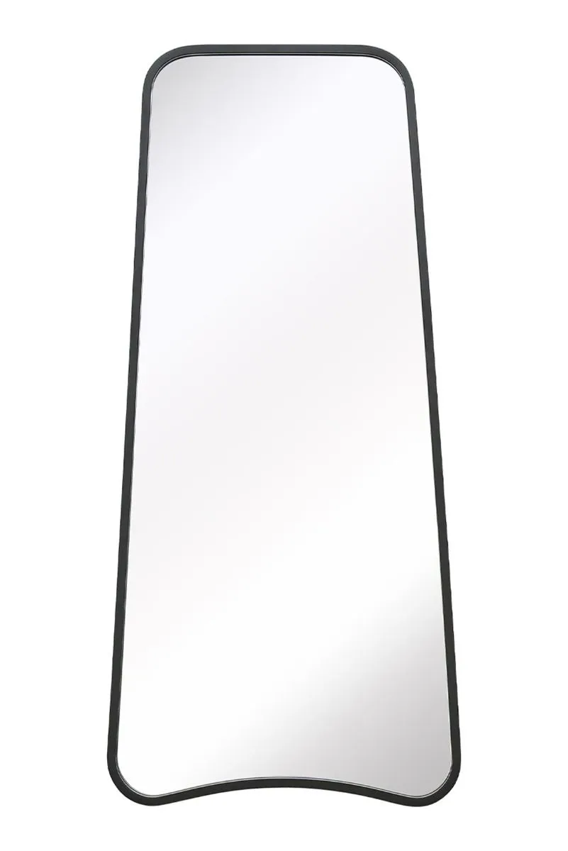 MirrorOutlet Black Metal Trapezoid Shape Framed Wall Mirror (122CM X 58CM) 5