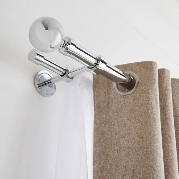 Ashton Double Layer Extendable Metal Curtain Pole 4