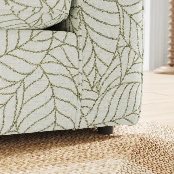Flori Woven Leaf Fabric 2 Seater Sofa Bed 4