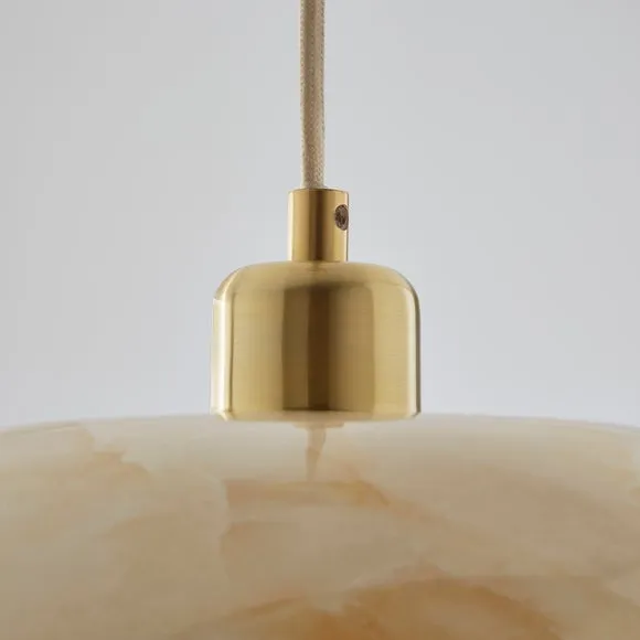 Lacey Alabaster Gold Pendant Light 4