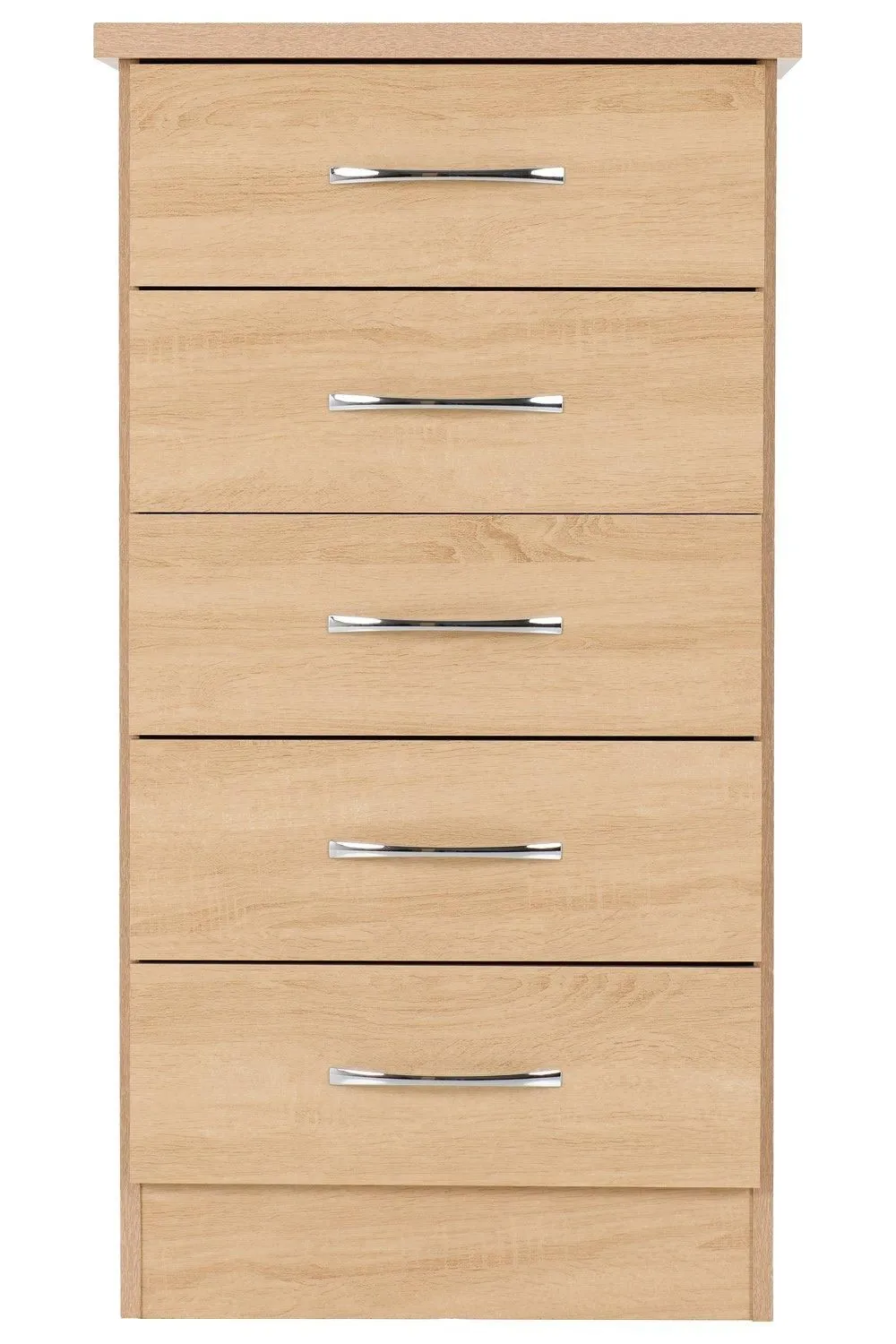 Seconique Nevada 5 Drawer Narrow Chest in Light Oak 2