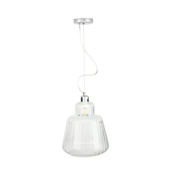 Pacific Porto Clear Optic Glass Tapered Pendant, Clear 2