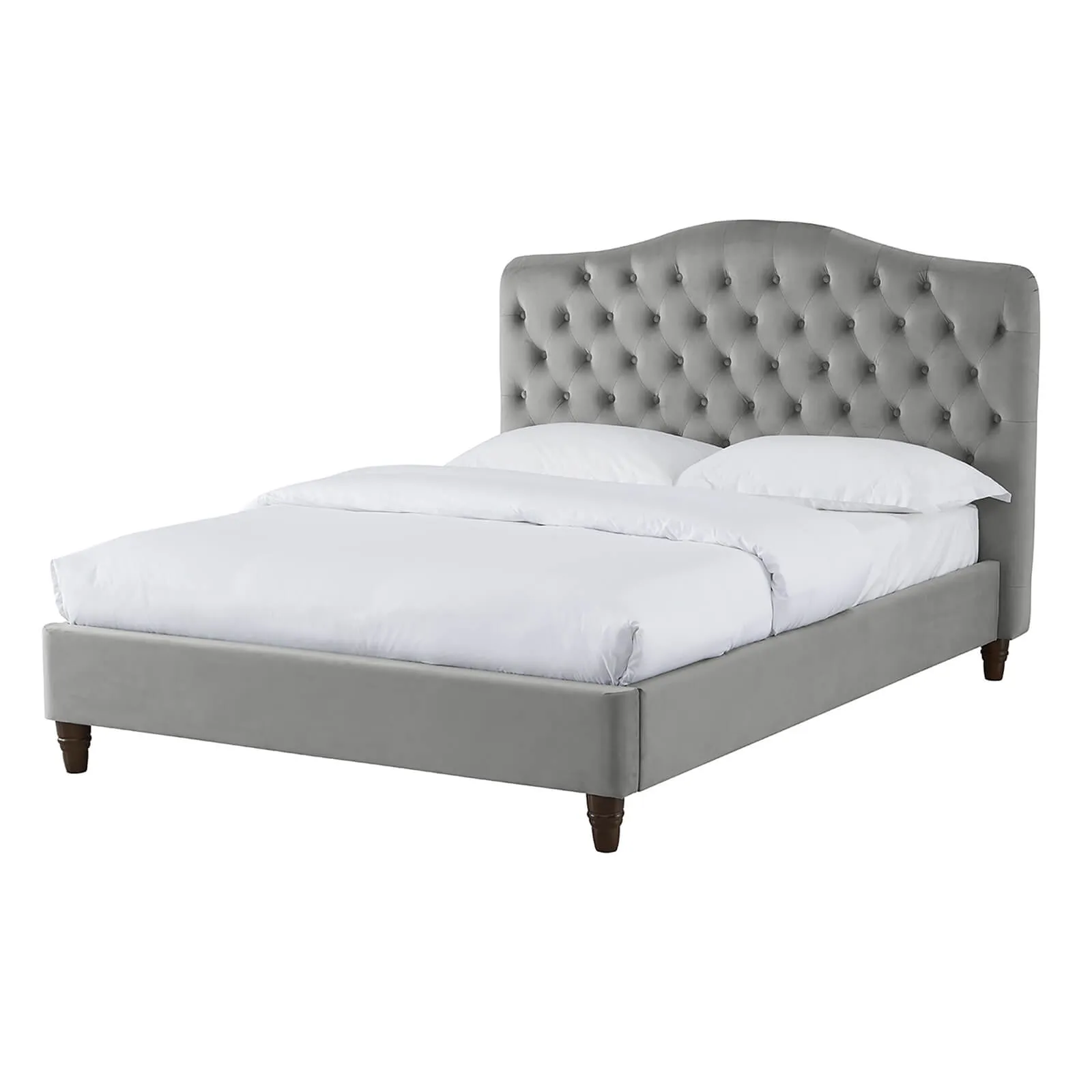 Sorrento Kingsize Bed - Cappucino - Velvet
