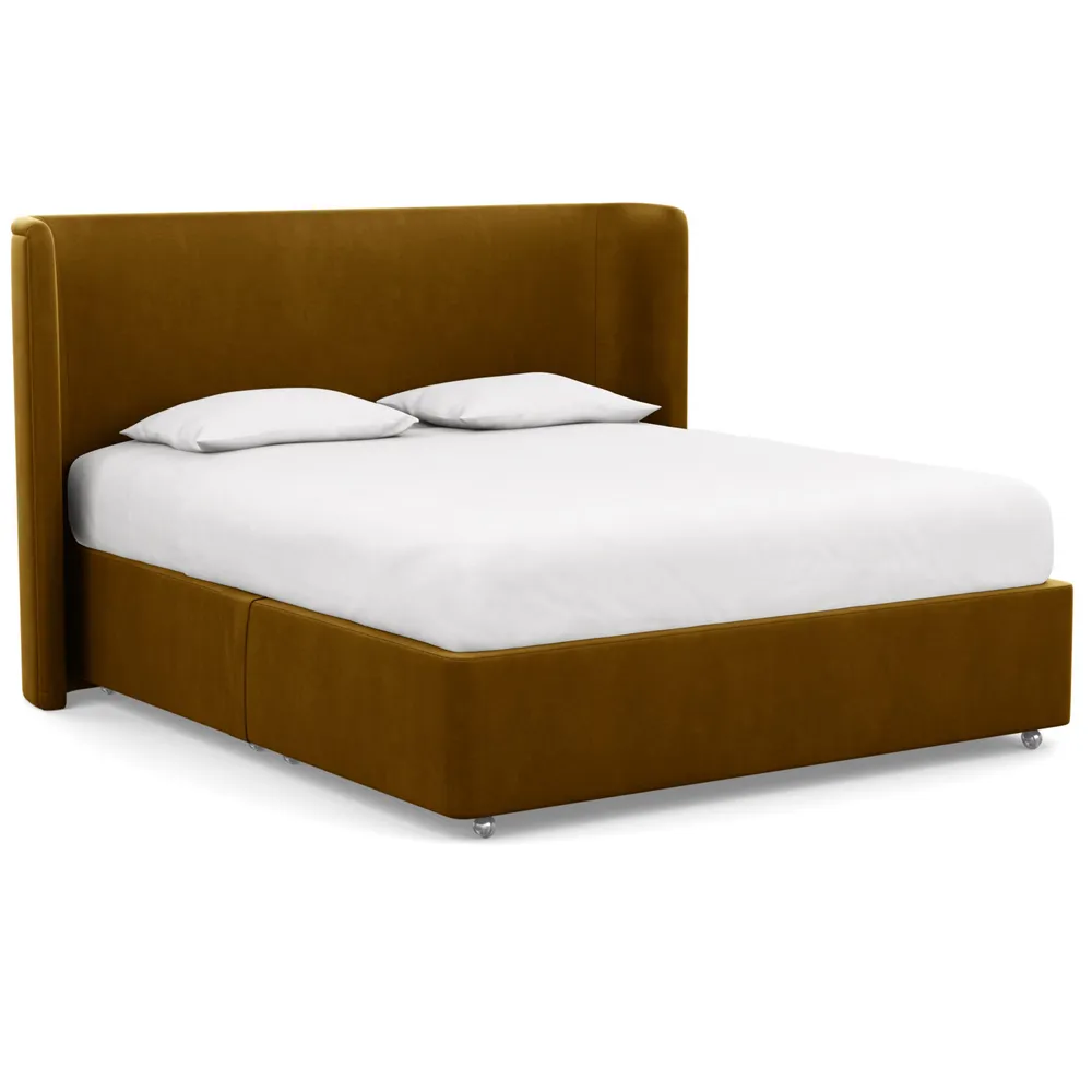 Heal's Heal's Deep Divan Super King 2 Footend & 2 Continental Varese Velvet