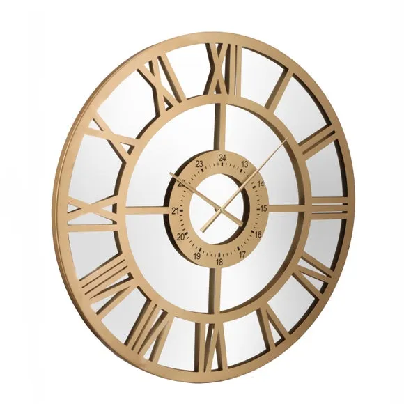 Charles Bentley Coniston Indoor Outdoor Mirrored Skeleton Wall Clock 6