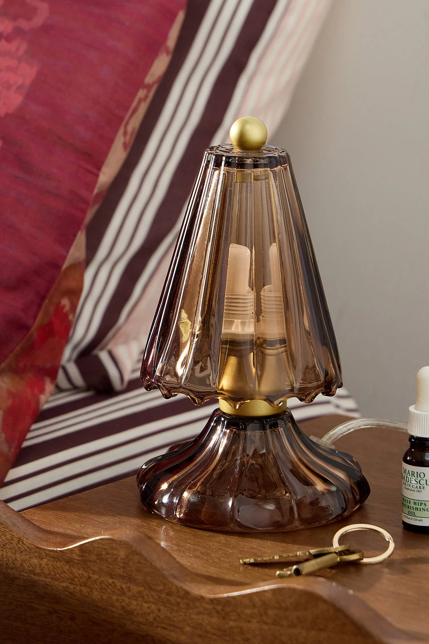 Eve Brown Glass Table Lamp - Brown ALL 2