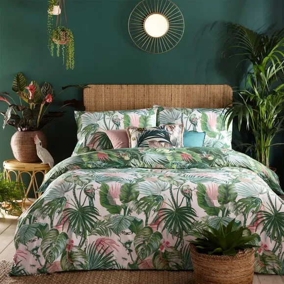 Furn. Amazonia Jade Floral Reversible Duvet Cover and Pillowcase Set 3