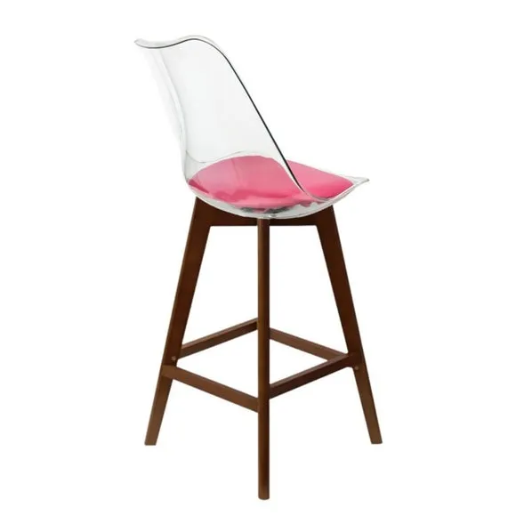 Fusion Living Soho Clear Plastic Bar Stool 4