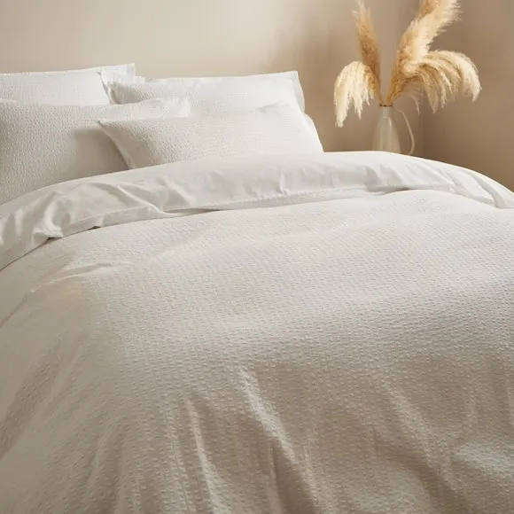 Seersucker Woven 100% Cotton Duvet Cover & Pillowcase Set 5