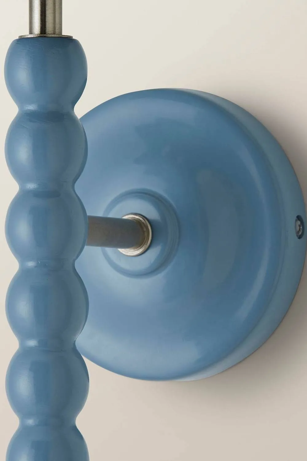 ValueLights Bobbins Pastel Bobble Wall Light & Navy Linen Shade & Bulb in Dark Navy 5