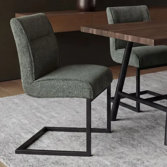 Set of 2 Cleaver Tweed Dining Chairs 1